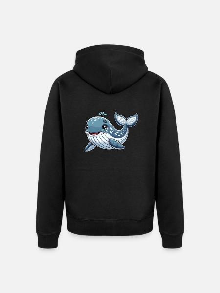 Wal-Kind - Unisex Premium Bio Zip Hoodie - Schwarz