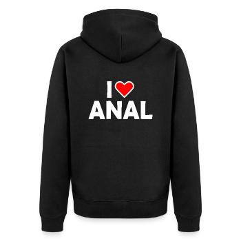 I love anal - Veste à capuche bio Premium Unisexe - noir - Dos - Nico (187cm)