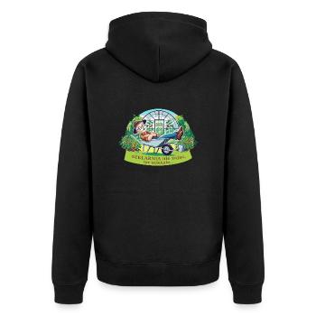 Une serre ne s’enfuira pas - Veste à capuche bio Premium Unisexe - noir - Dos - Nico (187cm)