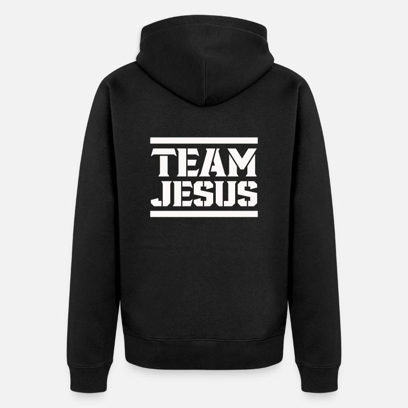 L’équipe de Jésus - Veste à capuche bio Premium Unisexe - noir