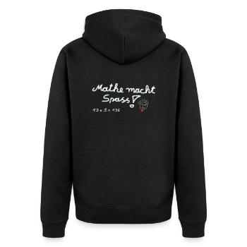 Math is fun! - Unisex Premium Organic Zip Hoodie - black - Back - Nico (187cm)