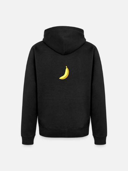 Banana Banane - Unisex Premium Bio Zip Hoodie - Schwarz