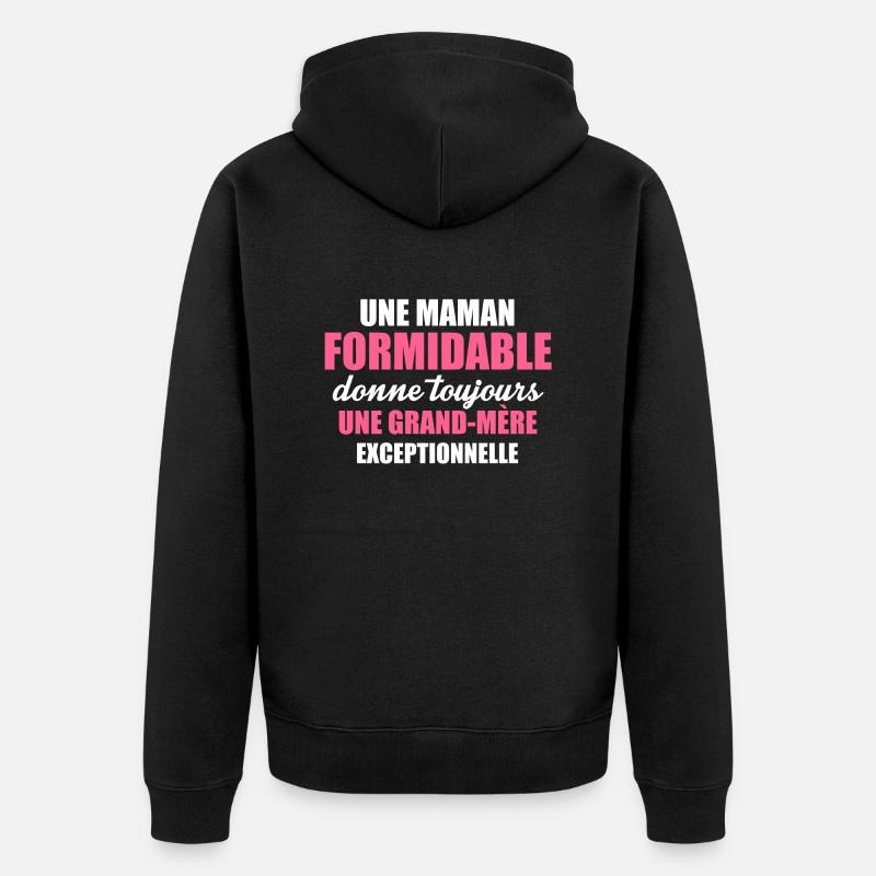 une grand mère exceptionnelle - Veste à capuche bio Premium Unisexe - noir