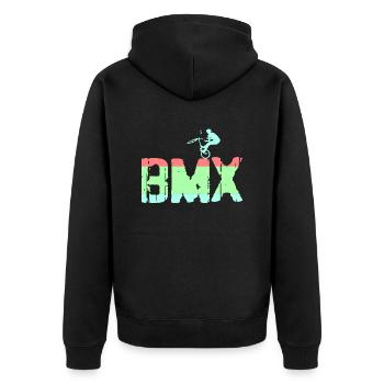 bmx - Veste à capuche bio Premium Unisexe - noir - Dos - Nico (187cm)