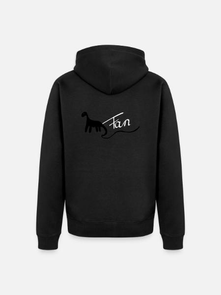 Dino Fan - Unisex Premium Organic Zip Hoodie - black