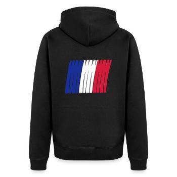 tricolore france - Veste à capuche bio Premium Unisexe - noir - Dos - Nico (187cm)