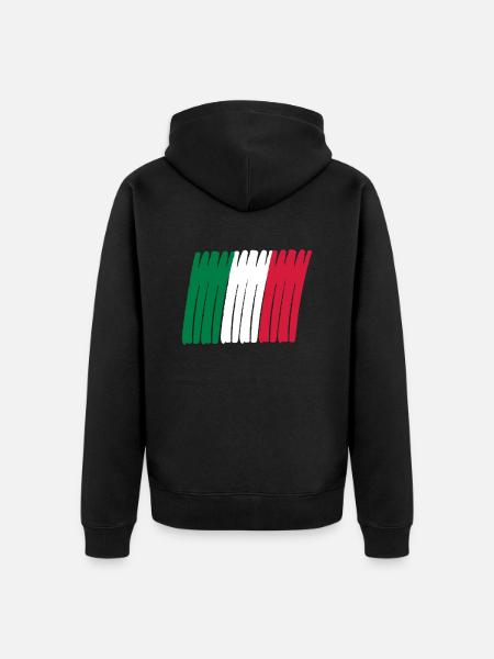 italia banner - Unisex Premium Organic Zip Hoodie - black