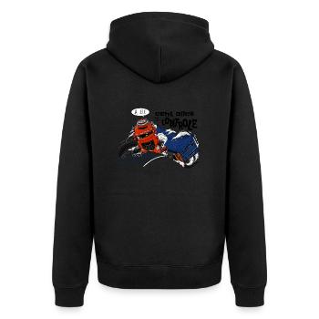 D CONTRÔLE DES CAMIONS FR - Veste à capuche bio Premium Unisexe - noir - Dos - Nico (187cm)
