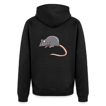 Rat - Veste à capuche bio Premium Unisexe - noir - Dos - Nico (187cm)