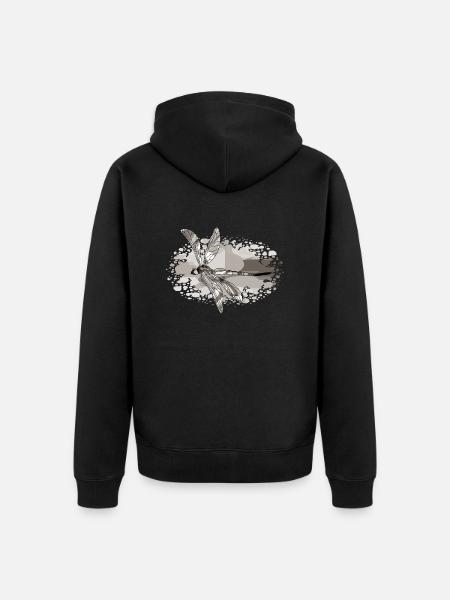 Libellule - Veste à capuche bio Premium Unisexe - noir