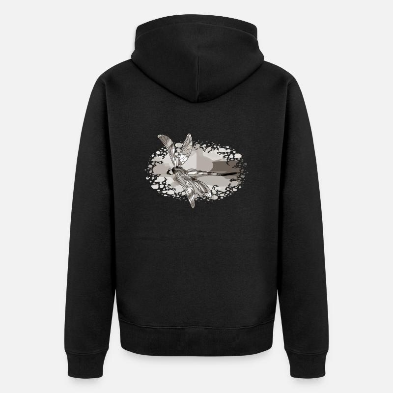 Libellule - Veste à capuche bio Premium Unisexe - noir