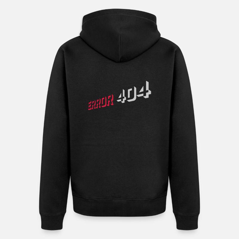Erreur 404 Nerd Computer - Veste à capuche bio Premium Unisexe - noir