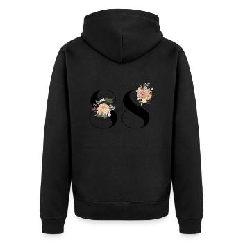88th Anniversary Flowers (Gift of 88 years) - Unisex Premium Organic Zip Hoodie - black - Back - Nico (187cm)