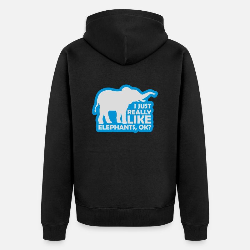 Dire vraiment comme des éléphants - Veste à capuche bio Premium Unisexe - noir