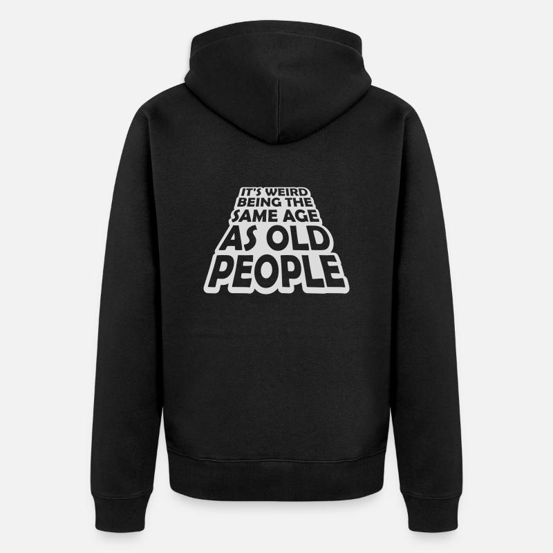 être âgé - Veste à capuche bio Premium Unisexe - noir