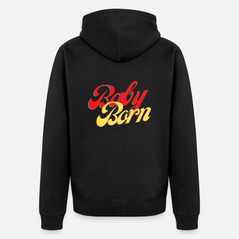 Conception de bébé - Veste à capuche bio Premium Unisexe - noir