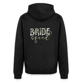 Bride bride wedding stag party bridesmaid party stag party - Unisex Premium Organic Zip Hoodie - black - Back - Nico (187cm)
