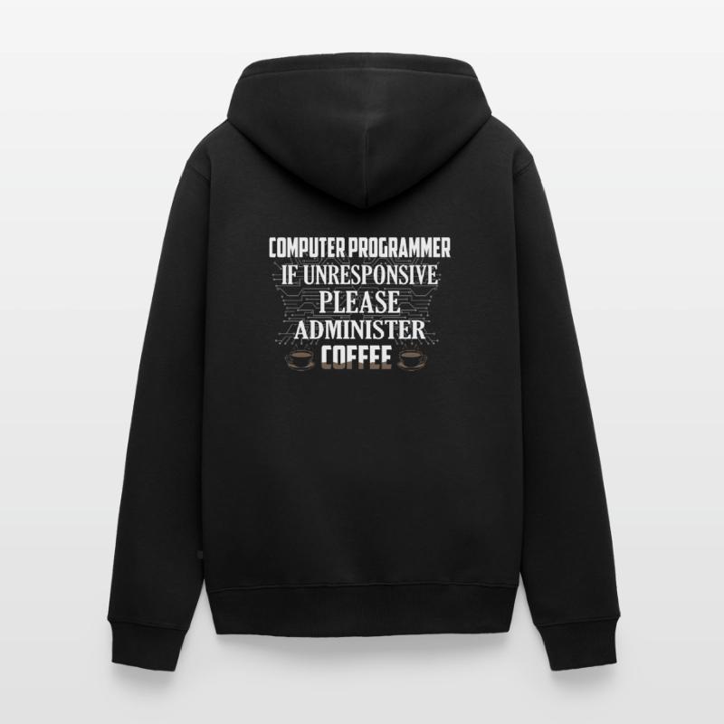 Computer Programmer Coding Software Unisex Premium Organic Zip Hoodie