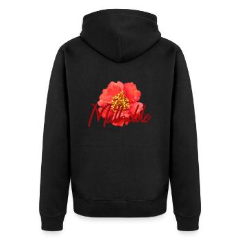 Mathilde - Veste à capuche bio Premium Unisexe - noir - Dos - Nico (187cm)