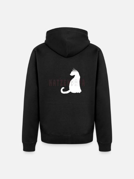 Katzenpapa - Unisex Premium Bio Zip Hoodie - Schwarz