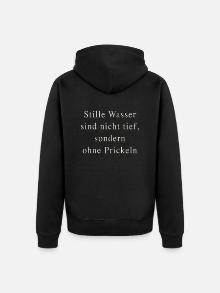 Stille Wasser - Unisex Premium Bio Zip Hoodie - Schwarz