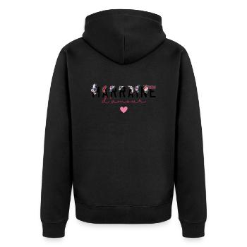 Marraine d’amour fleurs- idée cadeau marraine - Veste à capuche bio Premium Unisexe - noir - Dos - Nico (187cm)