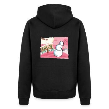 Snowman Cold As Balls Xmas Funny Christmas - Unisex Premium Organic Zip Hoodie - black - Back - Nico (187cm)