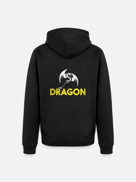 Dragon - Unisex Premium Bio Zip Hoodie - Schwarz