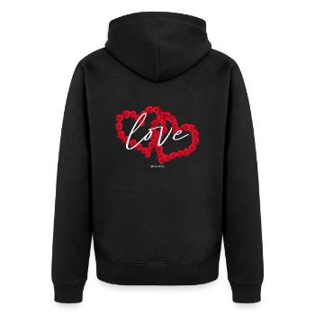 Love - Veste à capuche bio Premium Unisexe - noir - Dos - Nico (187cm)