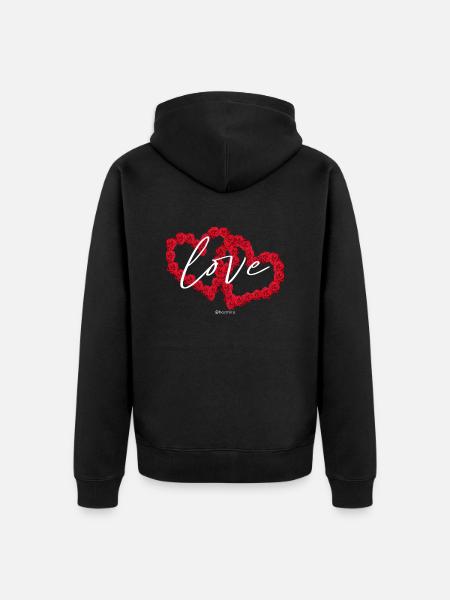Love - Veste à capuche bio Premium Unisexe - noir