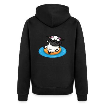 Moutons d'été - Veste à capuche bio Premium Unisexe - noir - Dos - Nico (187cm)