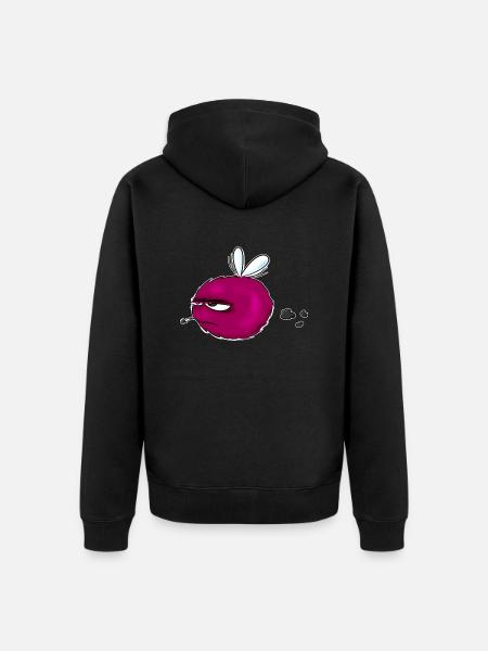 Grumble Bumblebee Funny Cartoon Bumblebee - Unisex Premium Organic Zip Hoodie - black