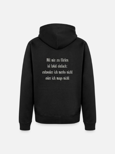 Flirtation - Unisex Premium Organic Zip Hoodie - black
