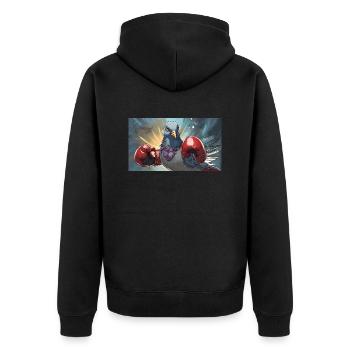 Pun ambiguous expression Taubenschlag pigeon loft - Unisex Premium Organic Zip Hoodie - black - Back - Nico (187cm)