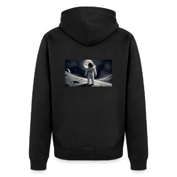 Astronaute sur la lune - Veste à capuche bio Premium Unisexe - noir - Dos - Nico (187cm)