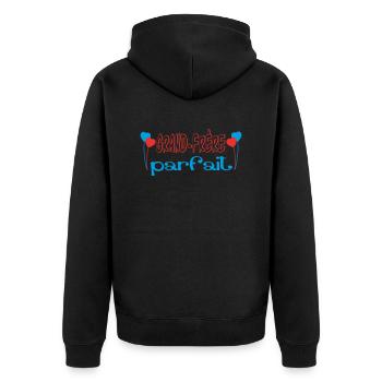 Grand Frère parfait - Veste à capuche bio Premium Unisexe - noir - Dos - Nico (187cm)