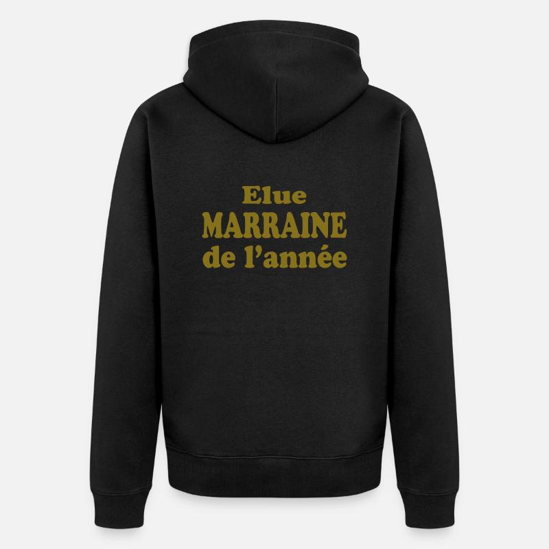 Elue Marraine de l'année - Veste à capuche bio Premium Unisexe - noir