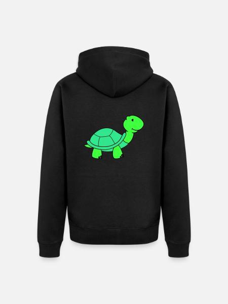 turtle - Unisex Premium Organic Zip Hoodie - black