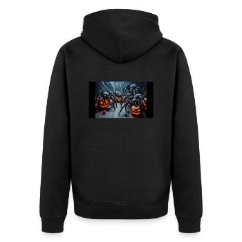 Spiders - Unisex Premium Organic Zip Hoodie - black - Back - Nico (187cm)