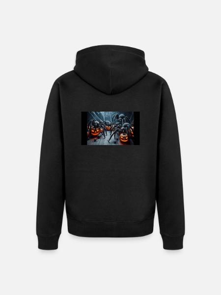 Spiders - Unisex Premium Organic Zip Hoodie - black