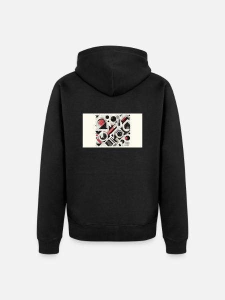 Abstract - Unisex Premium Organic Zip Hoodie - black