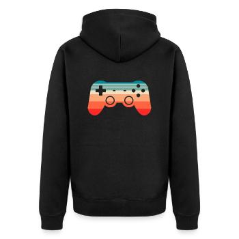 Manette de jeu Gamer Gaming - Veste à capuche bio Premium Unisexe - noir - Dos - Nico (187cm)
