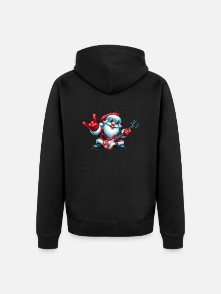 Santa Rock 5 - Unisex Premium Organic Zip Hoodie - black