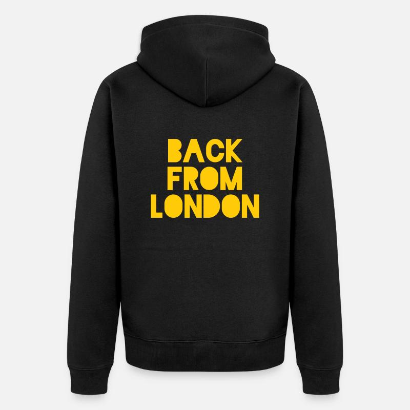 De retour de Londres - Veste à capuche bio Premium Unisexe - noir