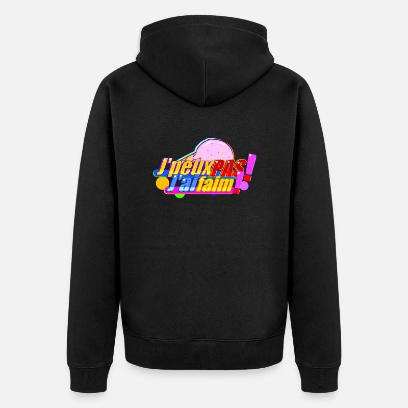 J'peux pas j'ai faim ! - Veste à capuche bio Premium Unisexe - noir