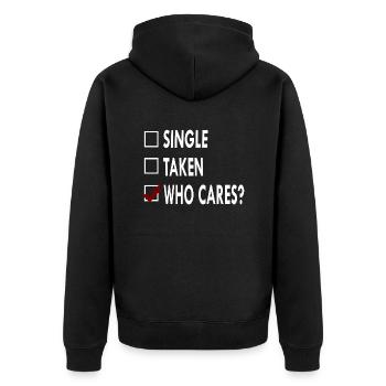 SINGLE who caRES - Veste à capuche bio Premium Unisexe - noir - Dos - Nico (187cm)