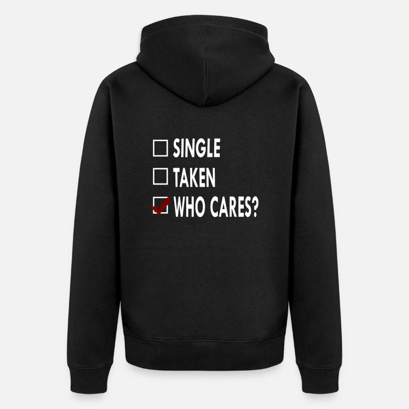 SINGLE who caRES - Veste à capuche bio Premium Unisexe - noir