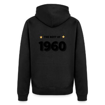 Das Beste von 1960 - Unisex Premium Bio Zip Hoodie - Schwarz - Hinten - Nico (187cm)