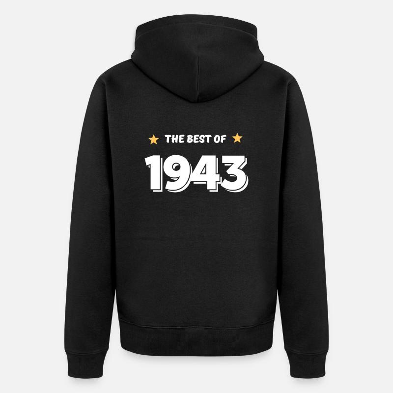 Das Beste von 1943 - Unisex Premium Bio Zip Hoodie - Schwarz