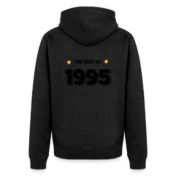 Best of 1995 - Unisex Premium Organic Zip Hoodie - black - Back - Nico (187cm)
